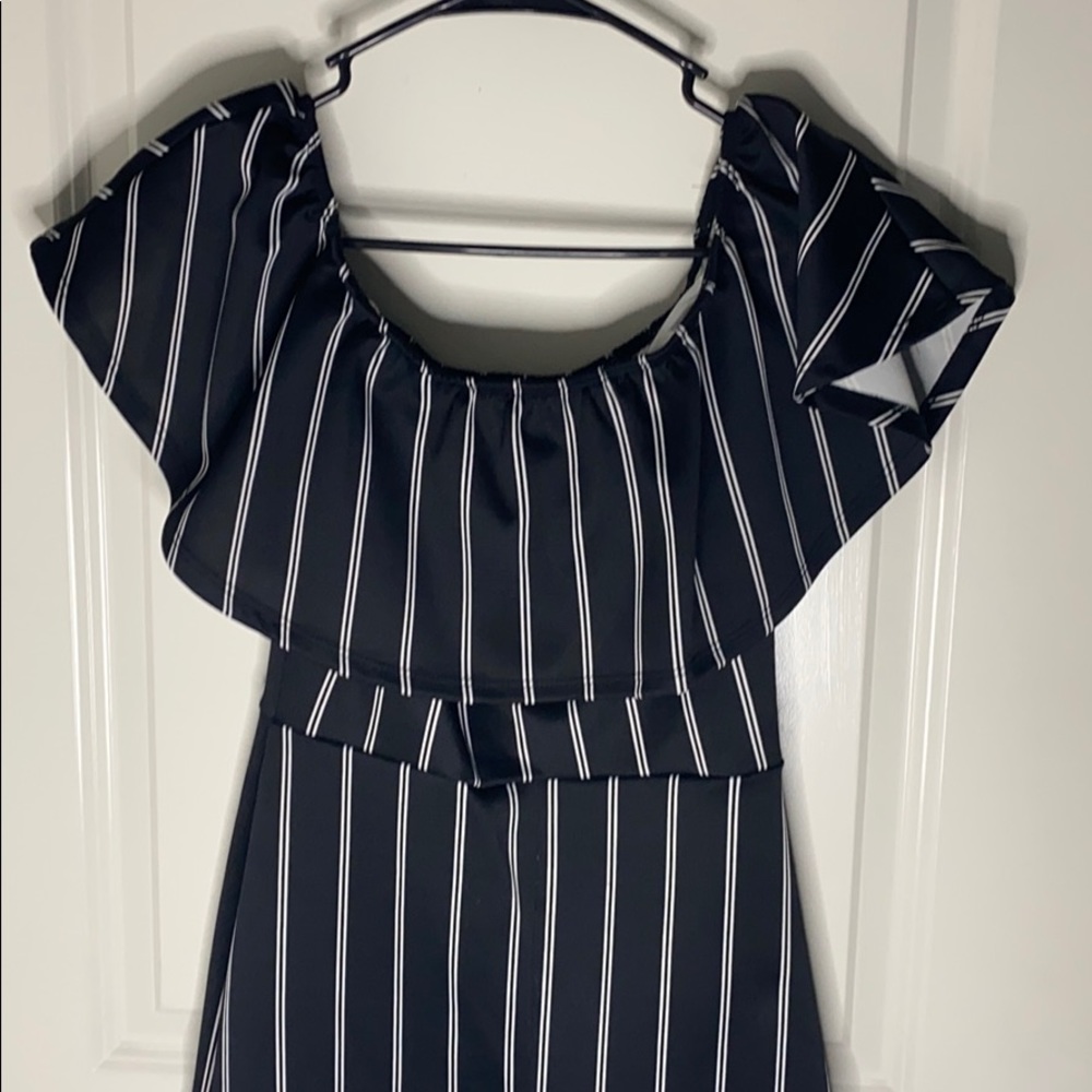 Off the shoulder shorts jumpsuit